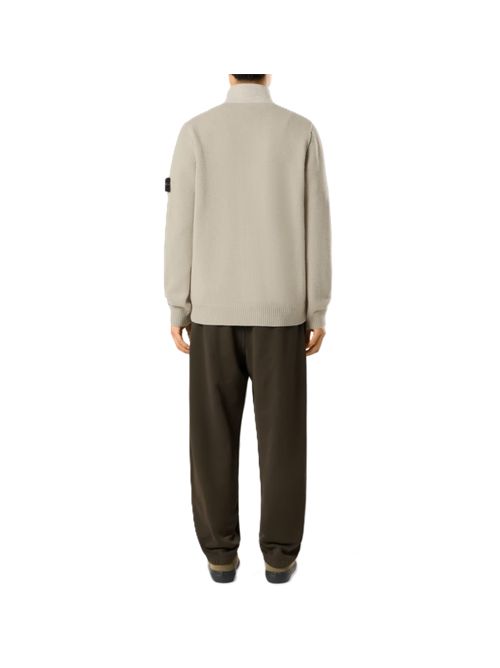 Stone Island Logo Patch Buttoned Cardigan Stone Island | L2S15 5100047 S00A3V0095 SAND